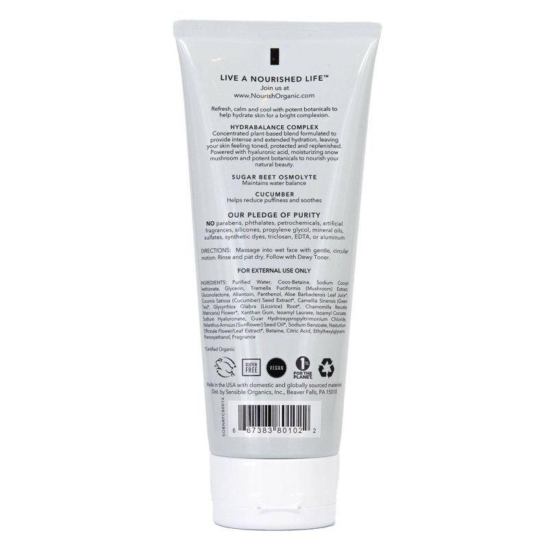 Nourish Organic Botanical Beauty Calm Cool Gel Face Wash - 6 fl oz