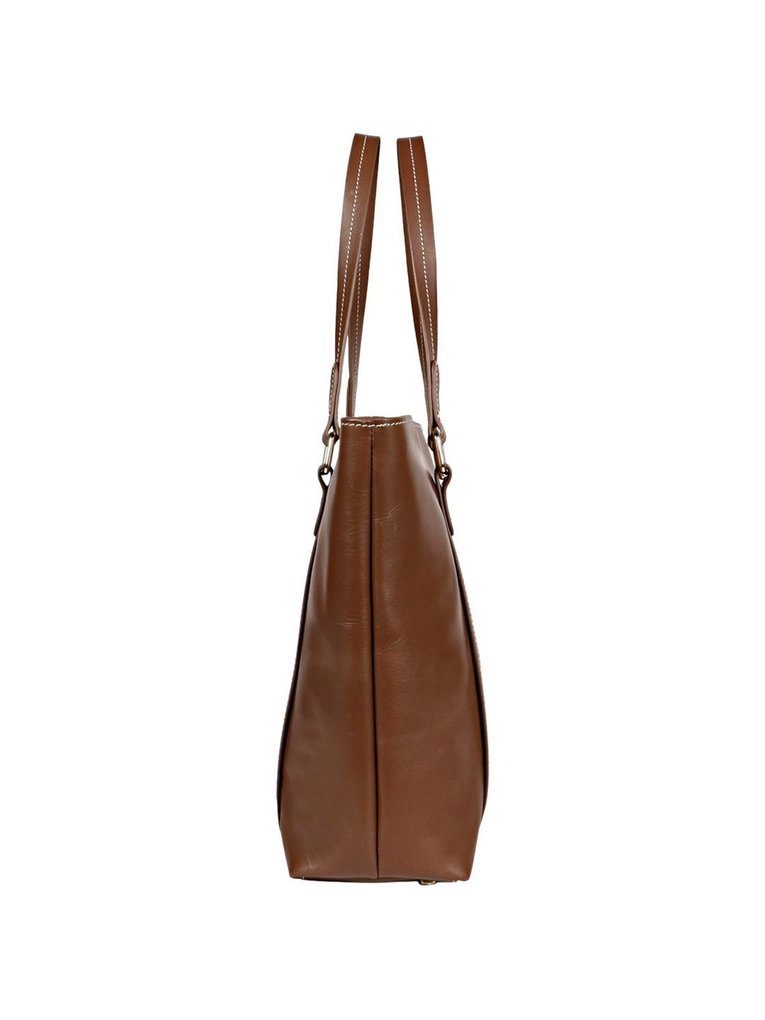 Saint G Brown Solid Medium Shoulder Handbag