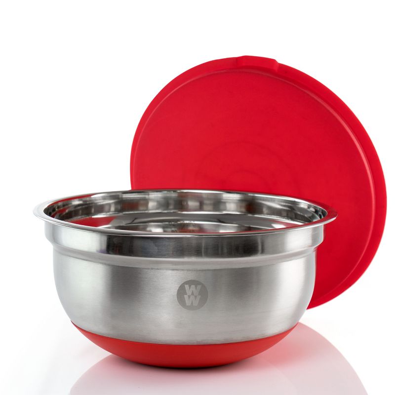 Weight Watchers 6 Piece Stainless Steel Mixing Bowl Set with Lids