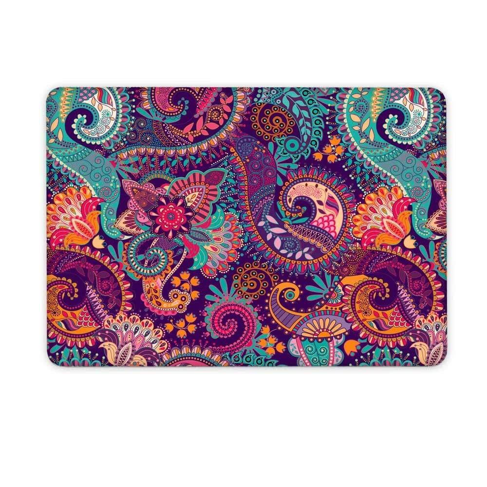 For Macbook Air 11.6" case, Hard Case with Purple Keyboard cover and Dust plug For Apple Macbook Air 11 Inch [Models:A1465/A1370],Paisley seamless