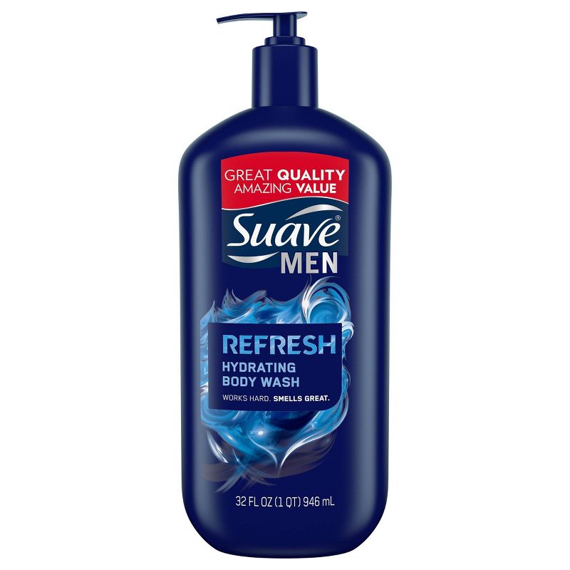 Suave Men Refresh Hydrating Body Wash Soap for All Skin Types - 32  fl oz