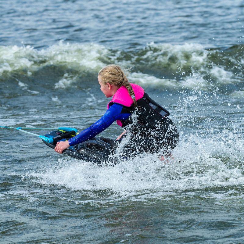 Hydroslide Magna Kids Water Sports Towable Boating Kneeboard with Handle & Hydro Hook Tow Point, Blue