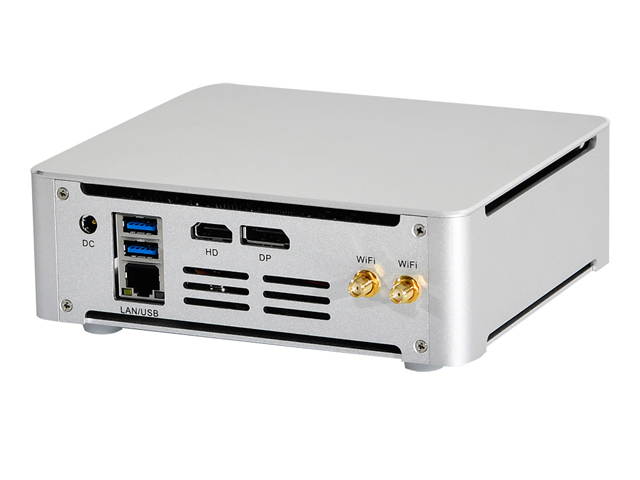 HUNSN 4K Mini PC,  Intel 6 Core I5 7300HQ, Desktop Computer, Server, Windows 10 Pro/Linux Ubuntu, BM21, AC WiFi 2.4+5Ghz/BT/DP/HDMI/6USB3.0/Type-C/LAN/Smart Silent Fan, (32G RAM/512G SSD)