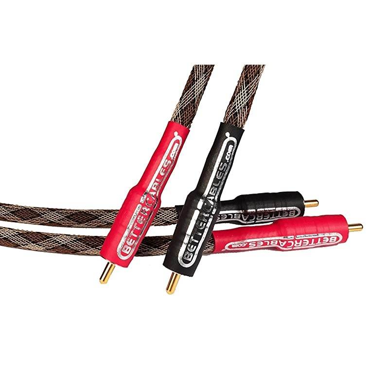 3 Feet  Silver Serpent Snake Edition BrownWhite RCA Audio Interconnect Cables Stereo Pair 2 Cables HighEnd HighPerformance Premium HiFi Audio