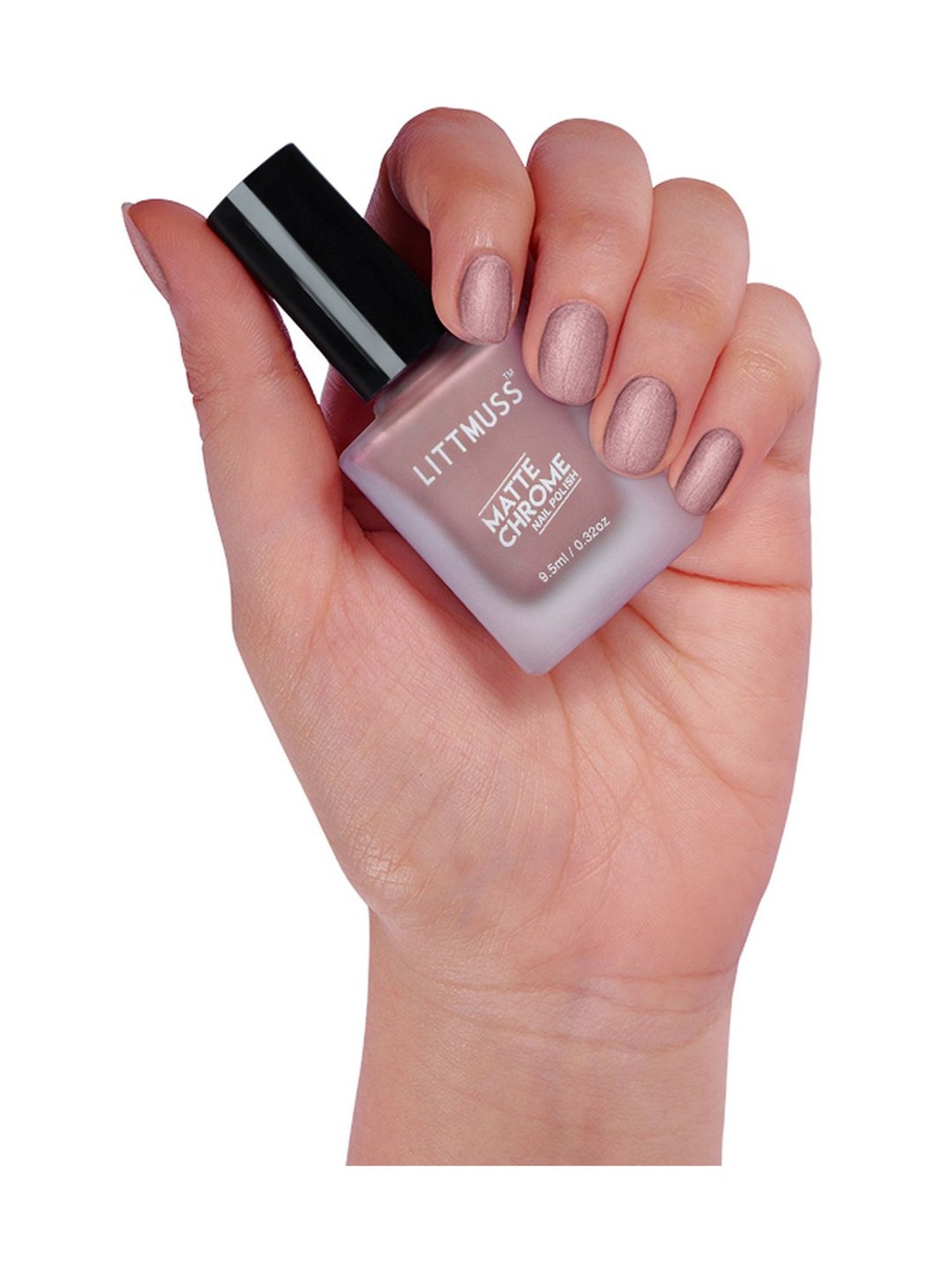 Littmuss Matte Chrome Nail Polish Pink Champagne 003 - 9.5 ml