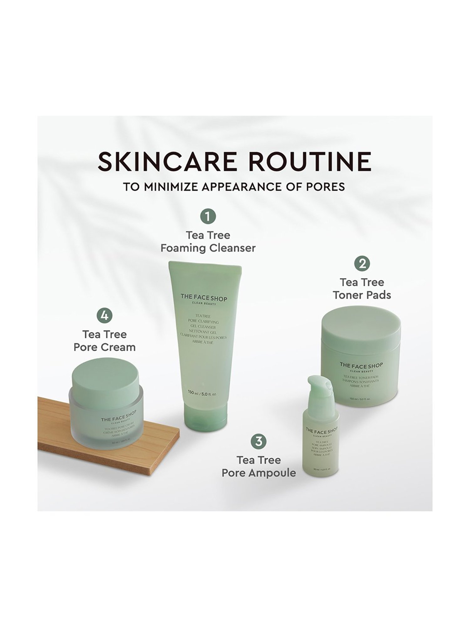 The Face Shop Tea Tree Pore Mild Gel Cleanser with AHA, IP-BHA, PHA & Hyaluronic Acid - 150 ml