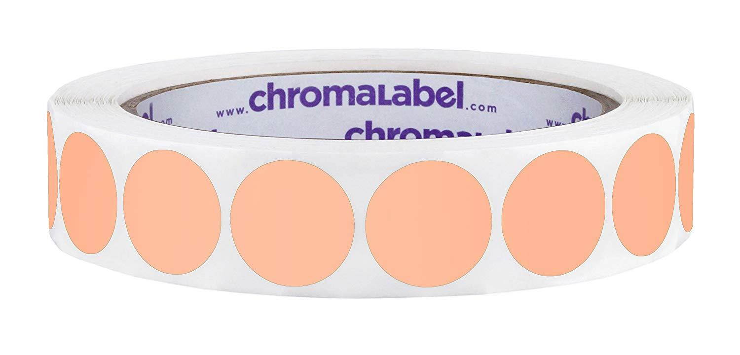 ChromaLabel 3/4 inch Color-Code Dot Labels | 1,000/Roll (Apricot)