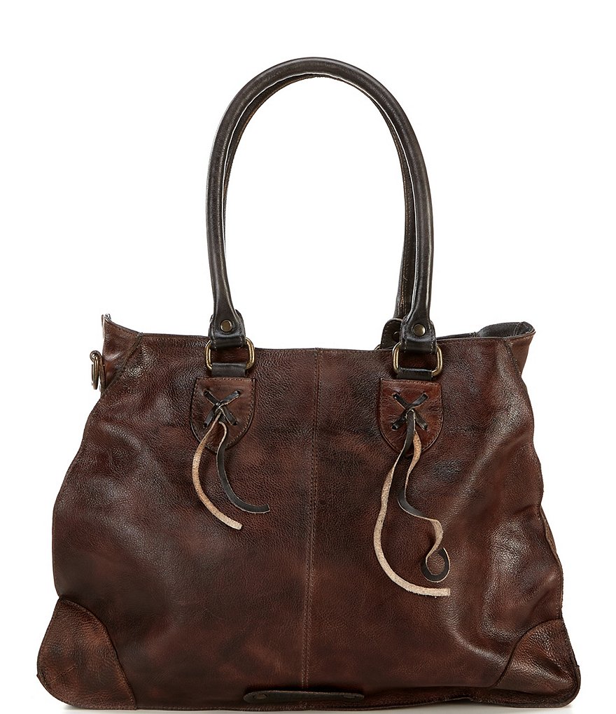 Bed Stu Bruna Stitch Tanned Leather Satchel Bag