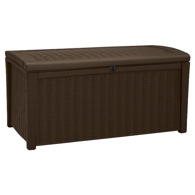 Borneo 110gal Rattan Outdoor Storage Deck Box - Brown - Keter