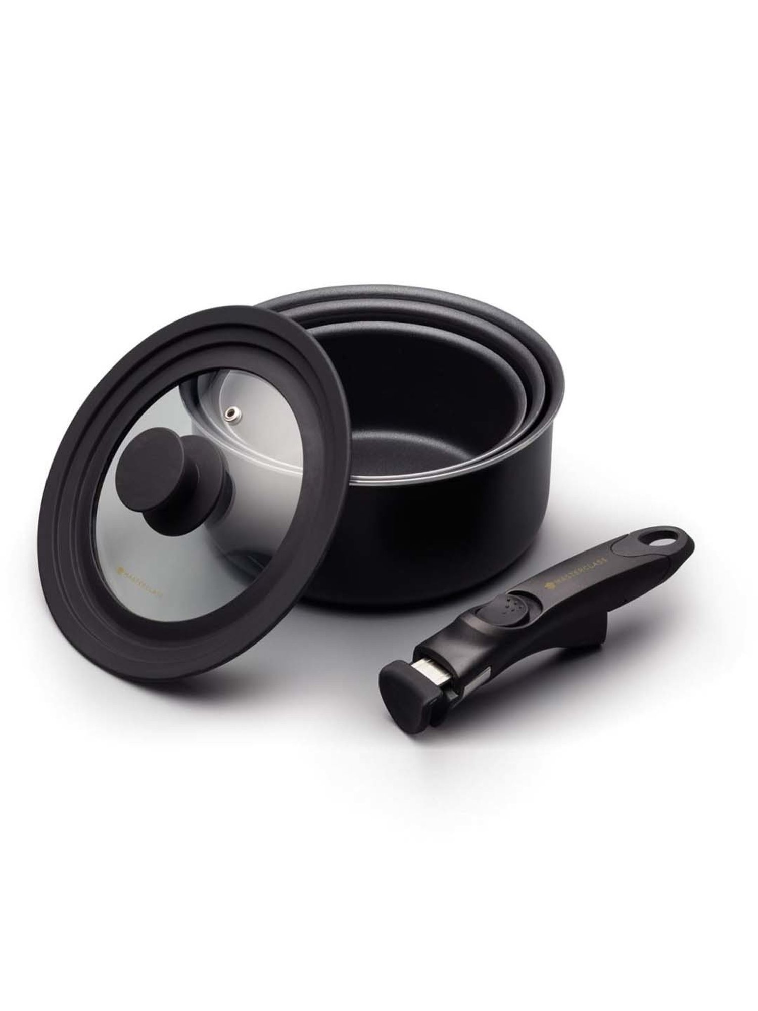 MasterClass Grey Aluminium 21 cm Non-Stick Saucepan