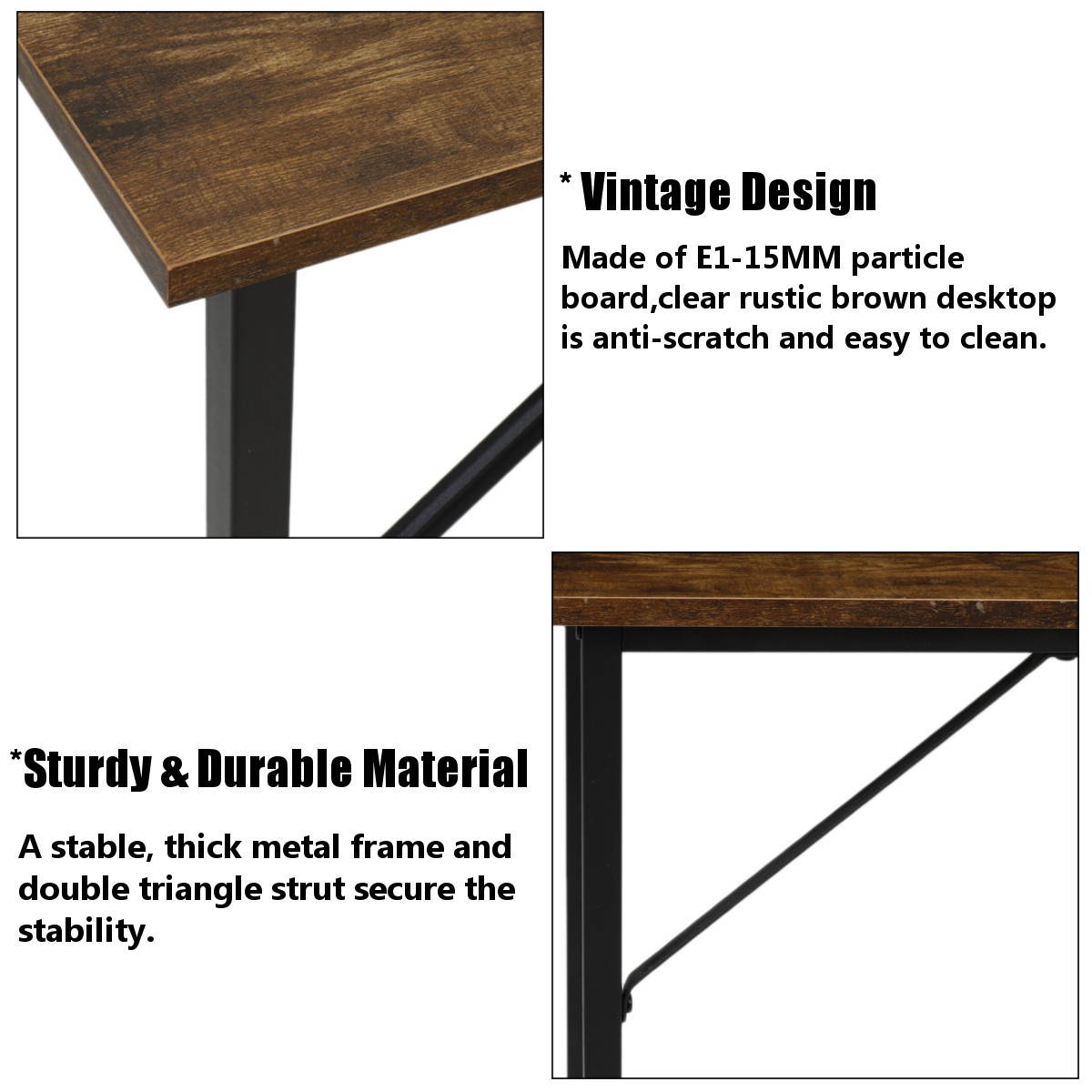 41" Computer Desk Study Writing Table Office Workstation Home Wooden Furniture