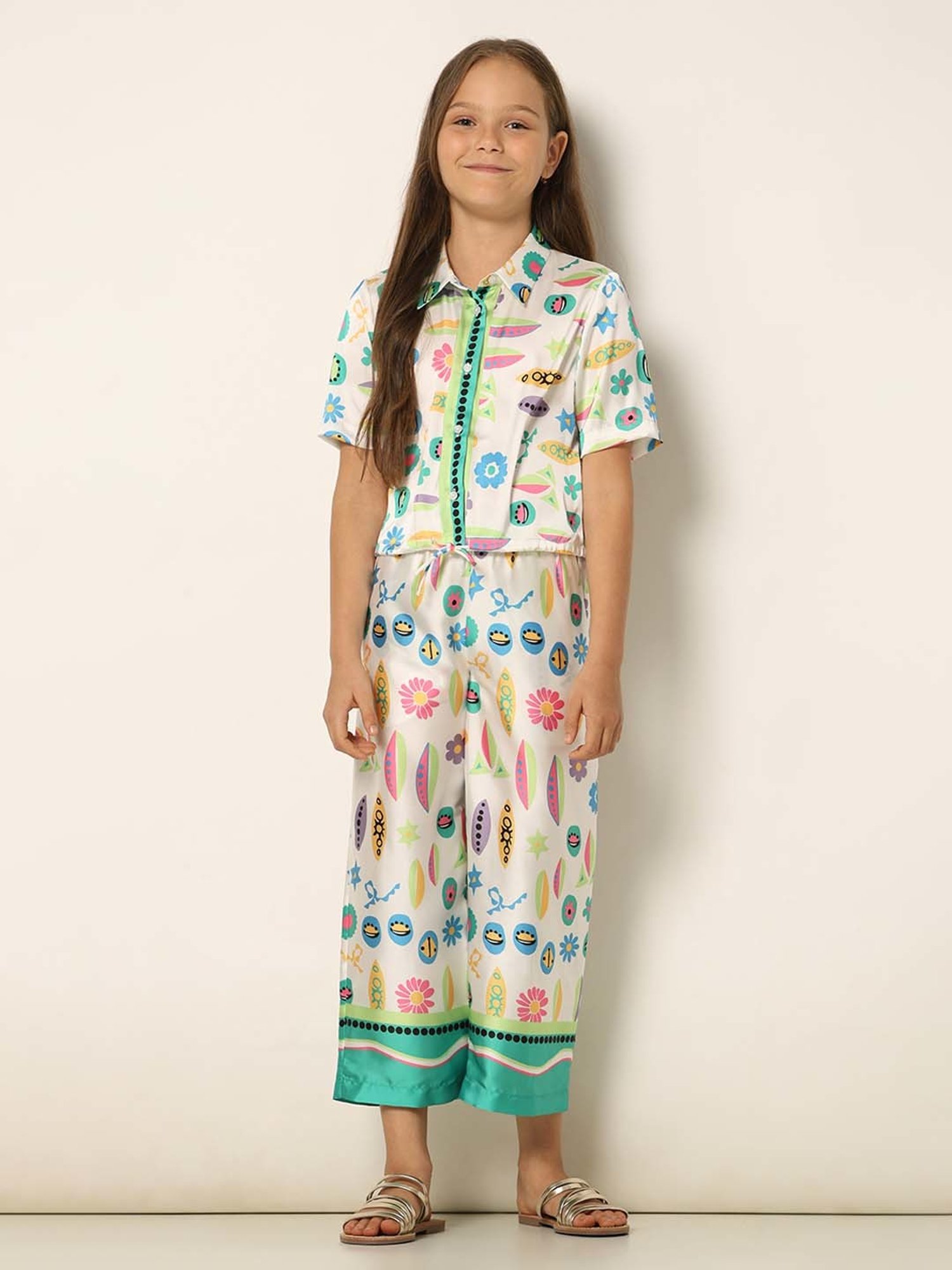 VERO MODA GIRL Multicolor Printed Shirt