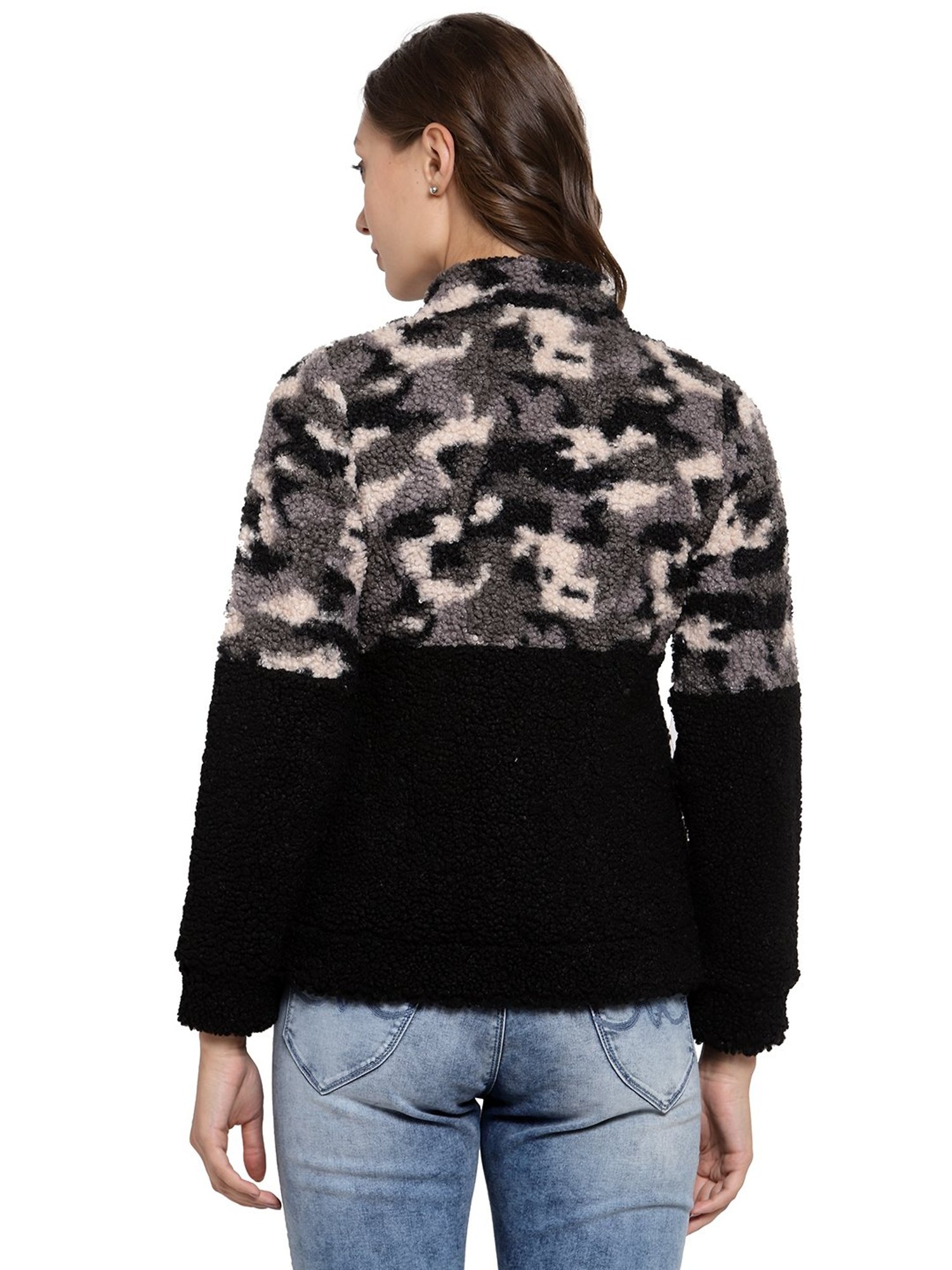 Juelle Black Self Design Sweatshirt