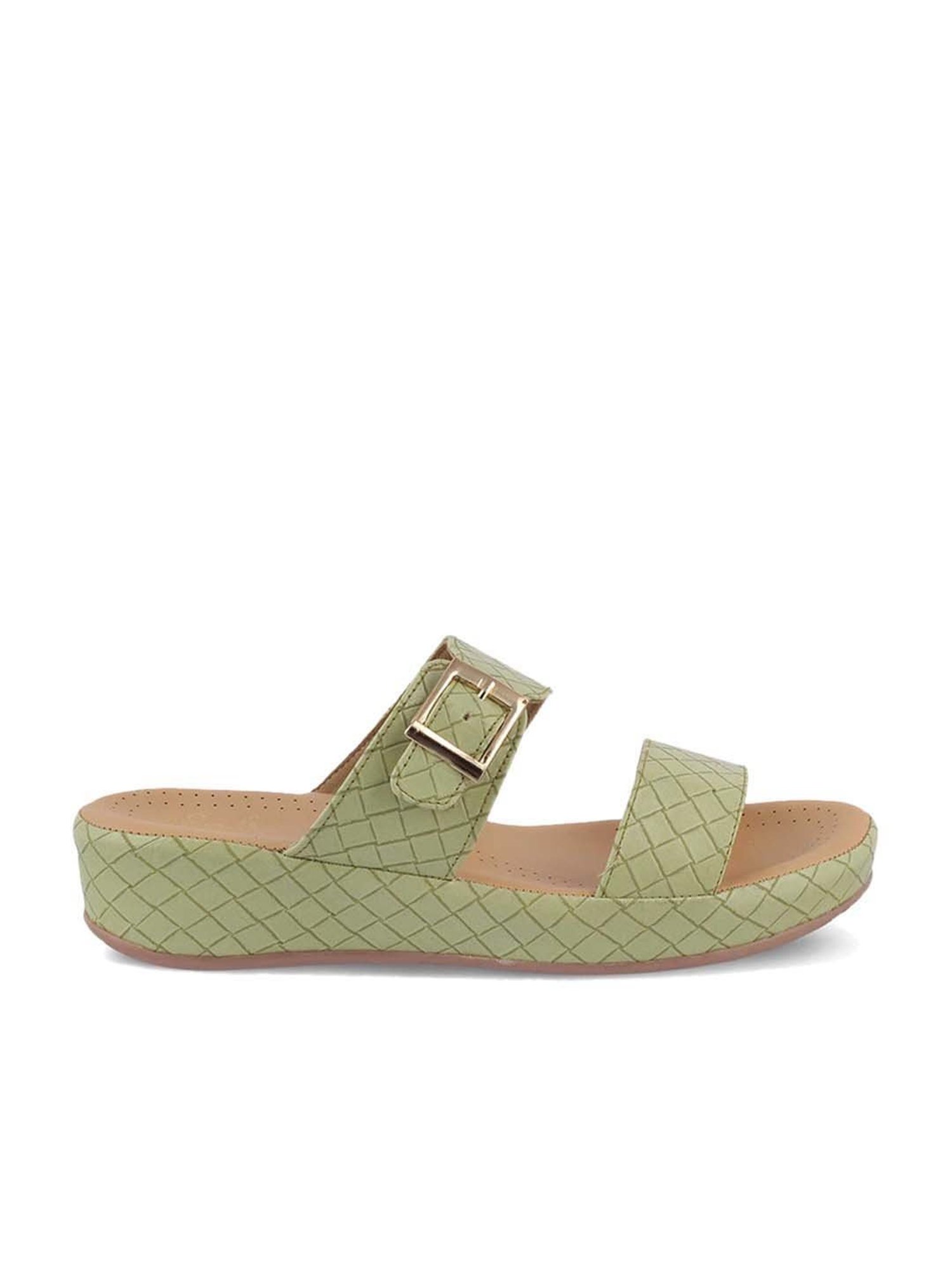 Tresmode Women's Green Casual Wedges