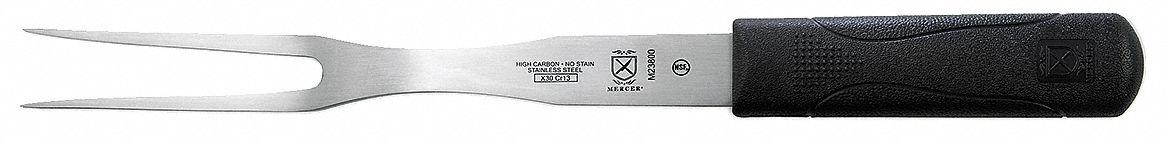 Mercer Cutlery 13"L High Carbon Stainless Steel No Capacity Meat Fork, Black