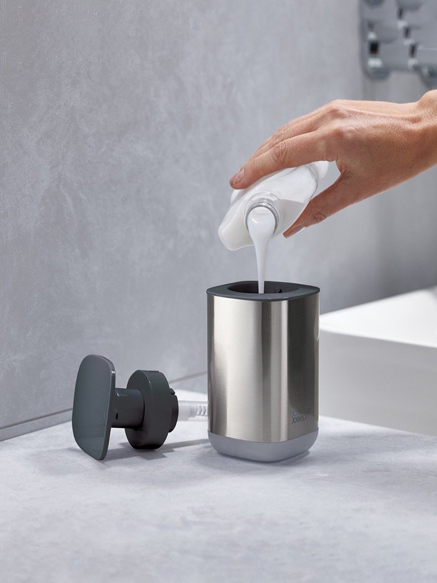 Joseph Joseph Grey ABS/Steel/Aluminium Soap Dispenser