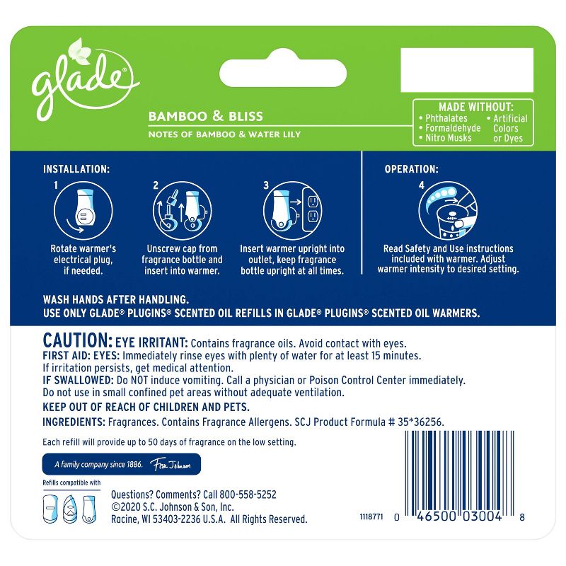 Glade Bamboo Bliss PlugIns Refill - 5ct