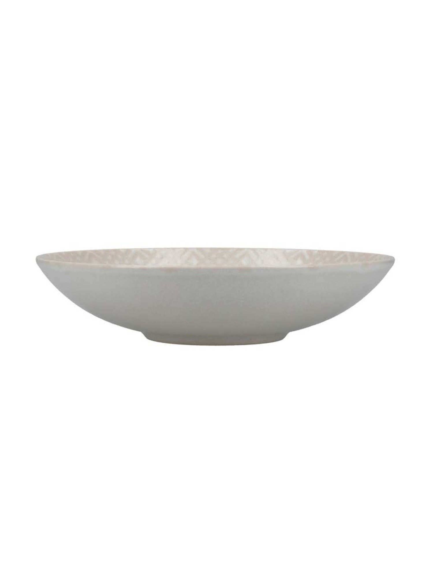 KitchenCraft Embossed Black & Cream Stoneware 22 cm Coupe Bowl - Set of 4