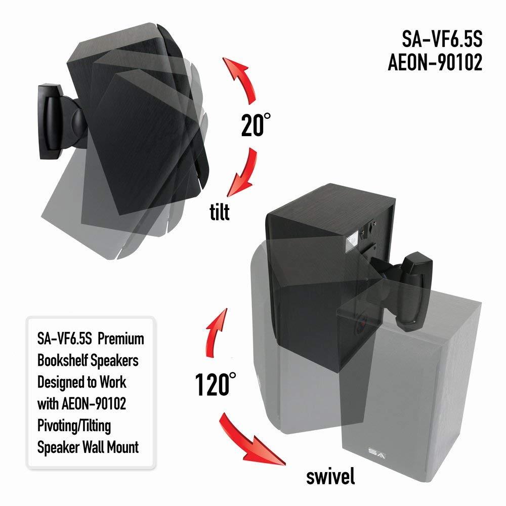 Heavy Duty Speaker Wall Mount - For Bookshelf, Large or Small Speakers
