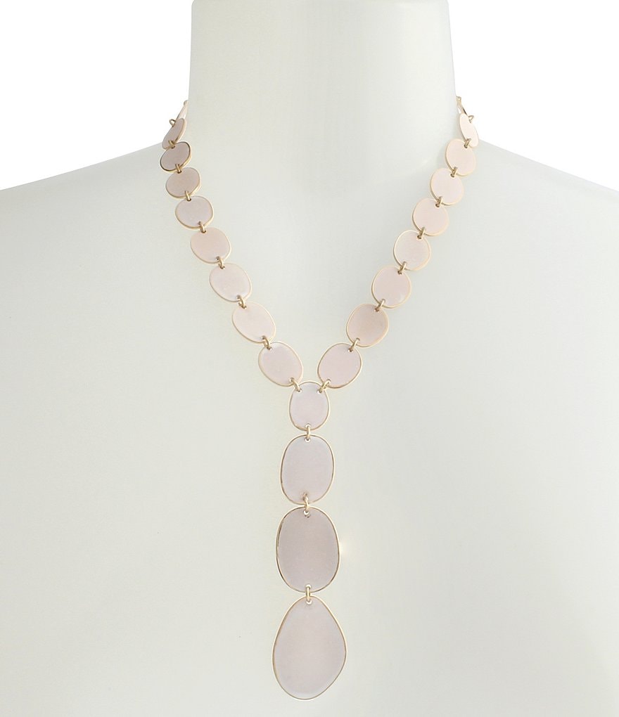 Robert Lee Morris Soho Patina Disc Y-Necklace