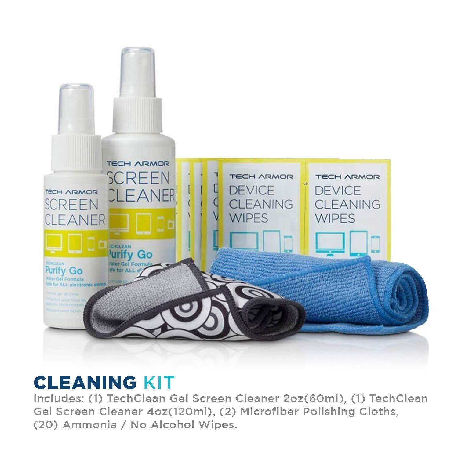 Tech Armor 120 ML Pro Cleaning Kit with ExtraMove Formula and Cleansing Wipes