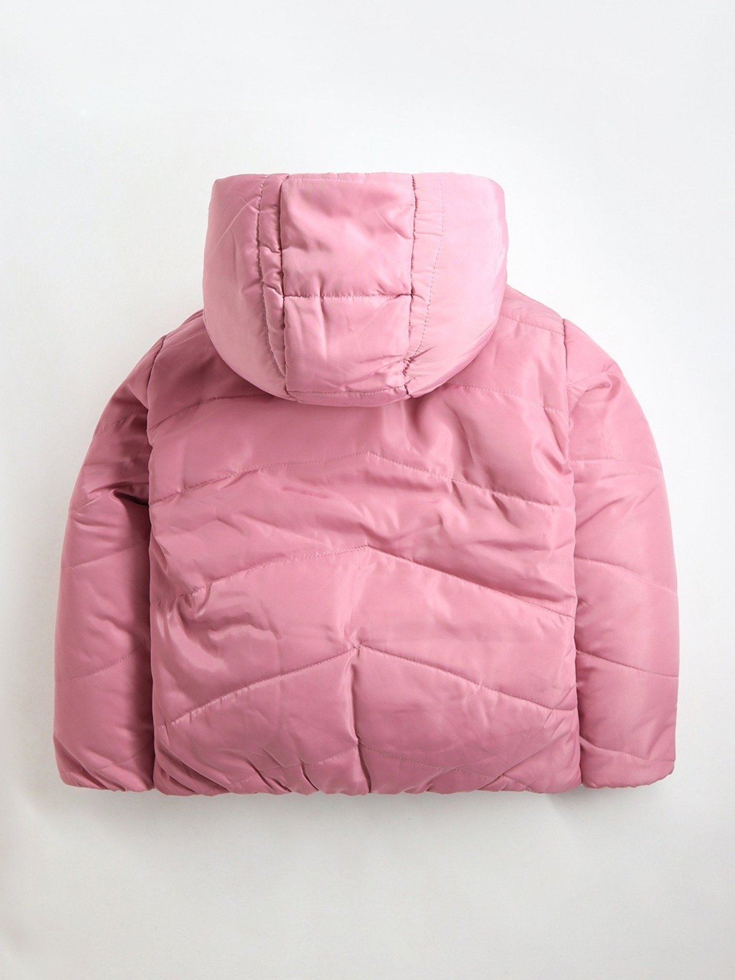 Cherry Crumble By Nitt Hyman Kids Pink & White Regular Fit Full Sleeves Reversible Jacket