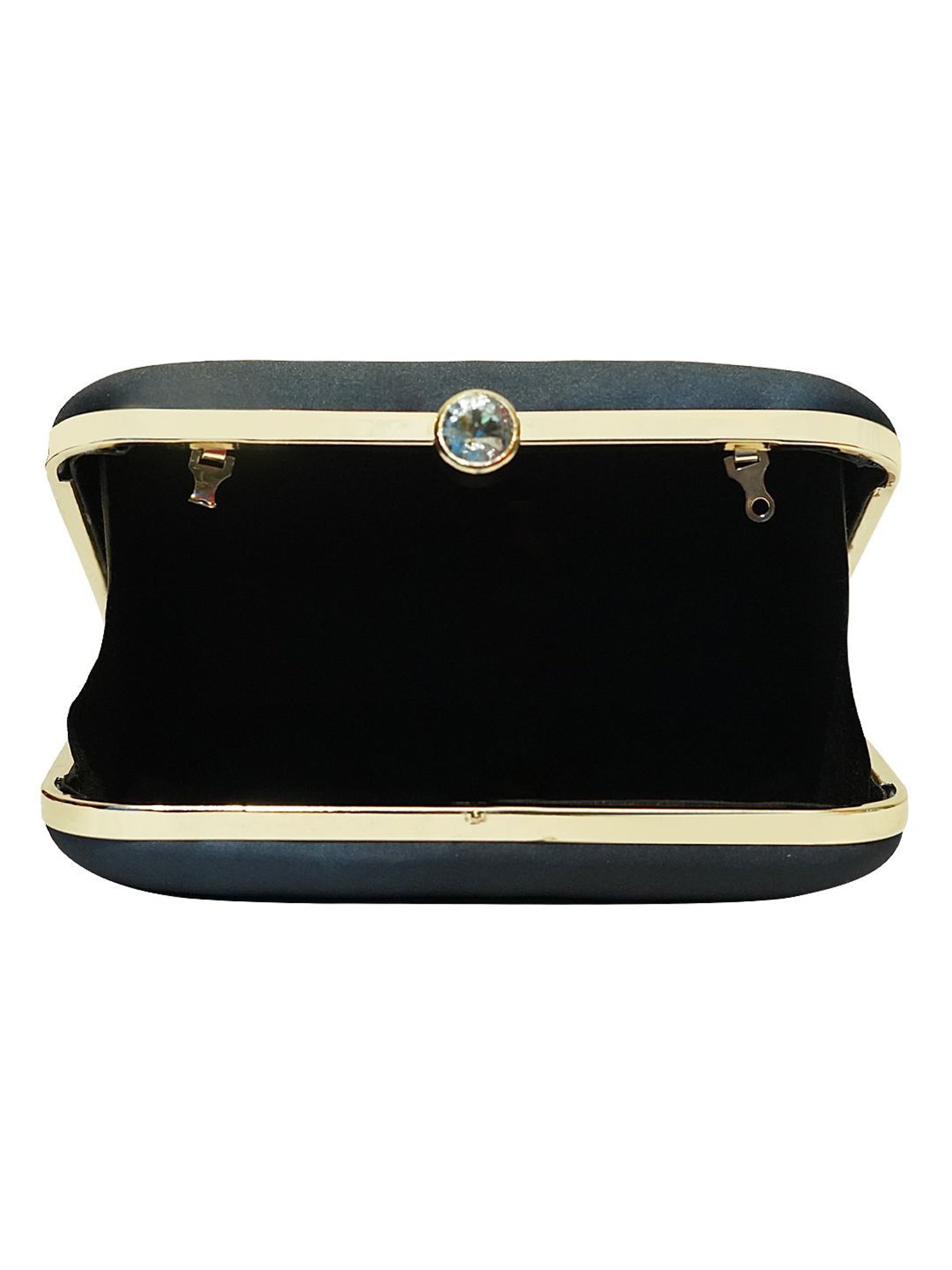 Horra Black Embellished Clutch
