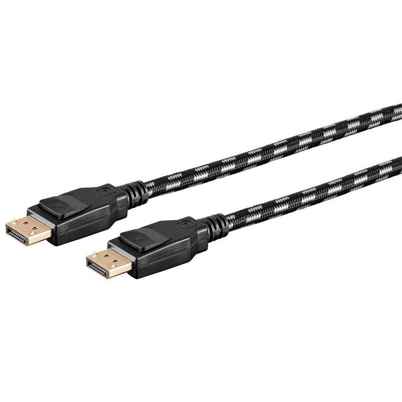 Monoprice Braided DisplayPort 1.4 Cable - 6 Feet - Gray, 8K Capable For Graphic Design, TV Walls and PC Gaming