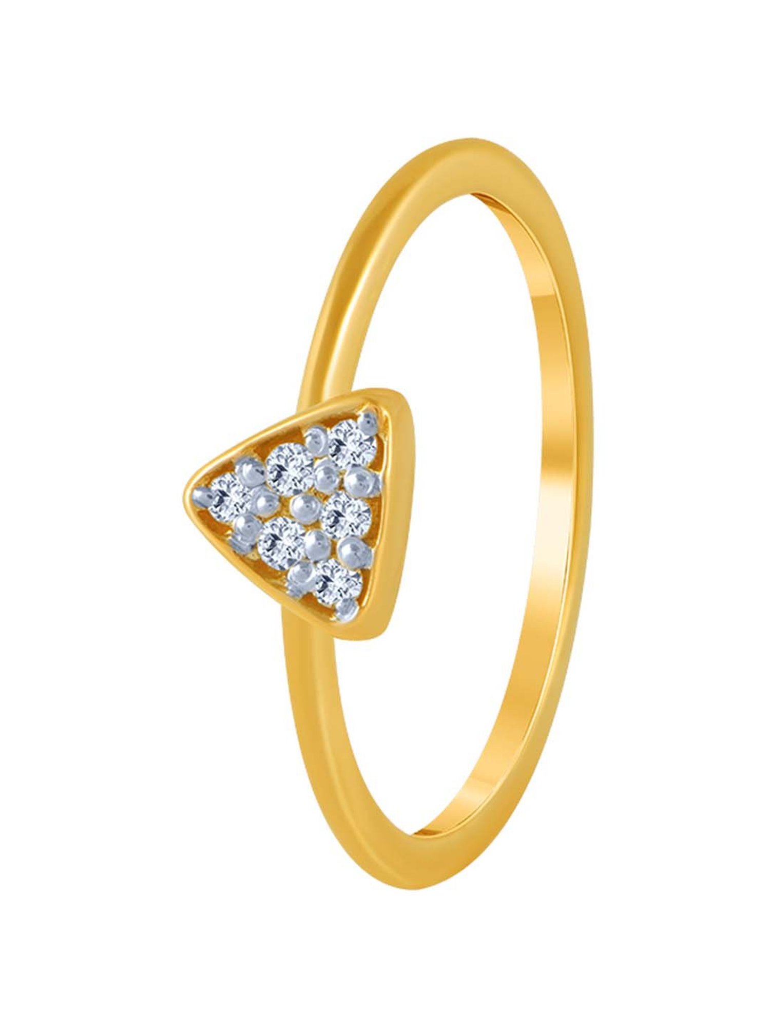 Mia By Tanishq Nature's Finest 14k Yellow Gold Radiant Sp Elegance Diamond Ring
