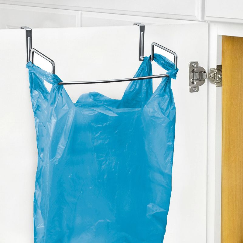 Lynk Over Cabinet Door Organizer - Bag Holder - Chrome