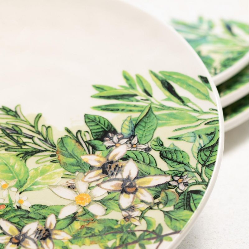 Sullivans Set Of 4 Hill Country Dolomite Plates 0.75"H Green