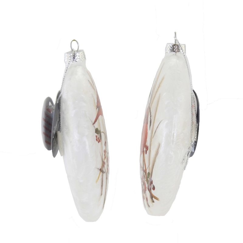 Stony Creek 5.0" Birch & Cardinal Ornament Christmas Lightable Red Bird  -  Tree Ornaments