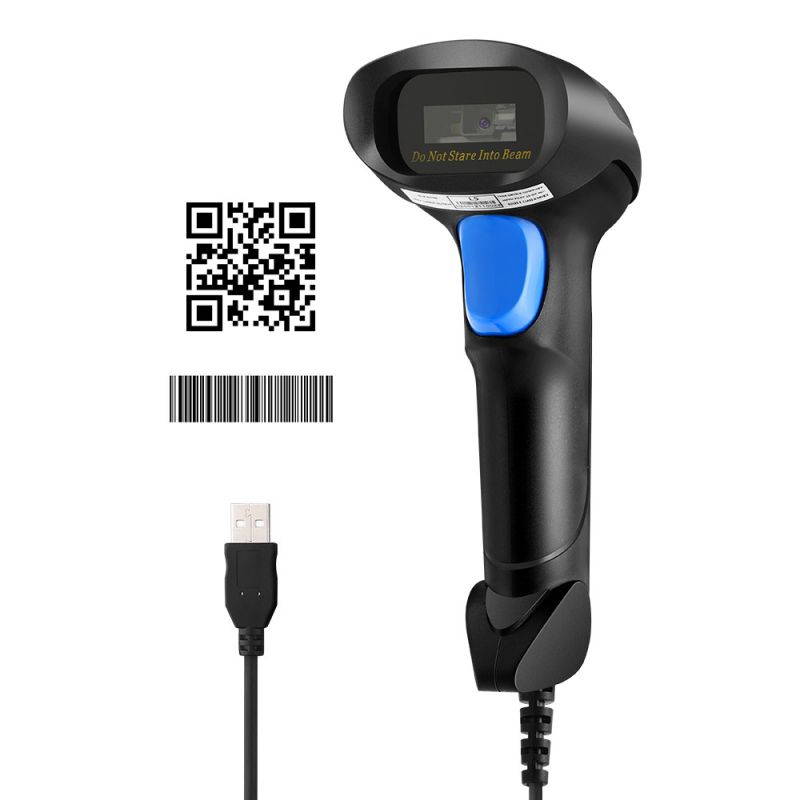 Eyoyo Wired 1D QR 2D barcode scanner, handheld USB Wired Bar Codes Reader CCD PDF417 Data Matrix Bar Code Image Automatic Scanning Compatible with Windows xp/7/8/10 Mac OS Linux