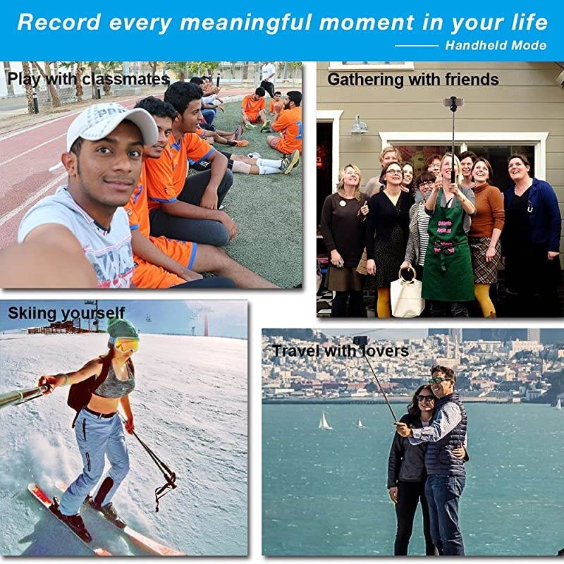 2-in-1 Extendable Selfie Stick Monopod Tripod Stand with Wireless Remote Shutter for iPhone 11/11 Pro/11 Pro Max/XS/XS Max/XR/X/8/8+, Galaxy Note 10/10+/S10/S10+, OnePlus, Huawei and More