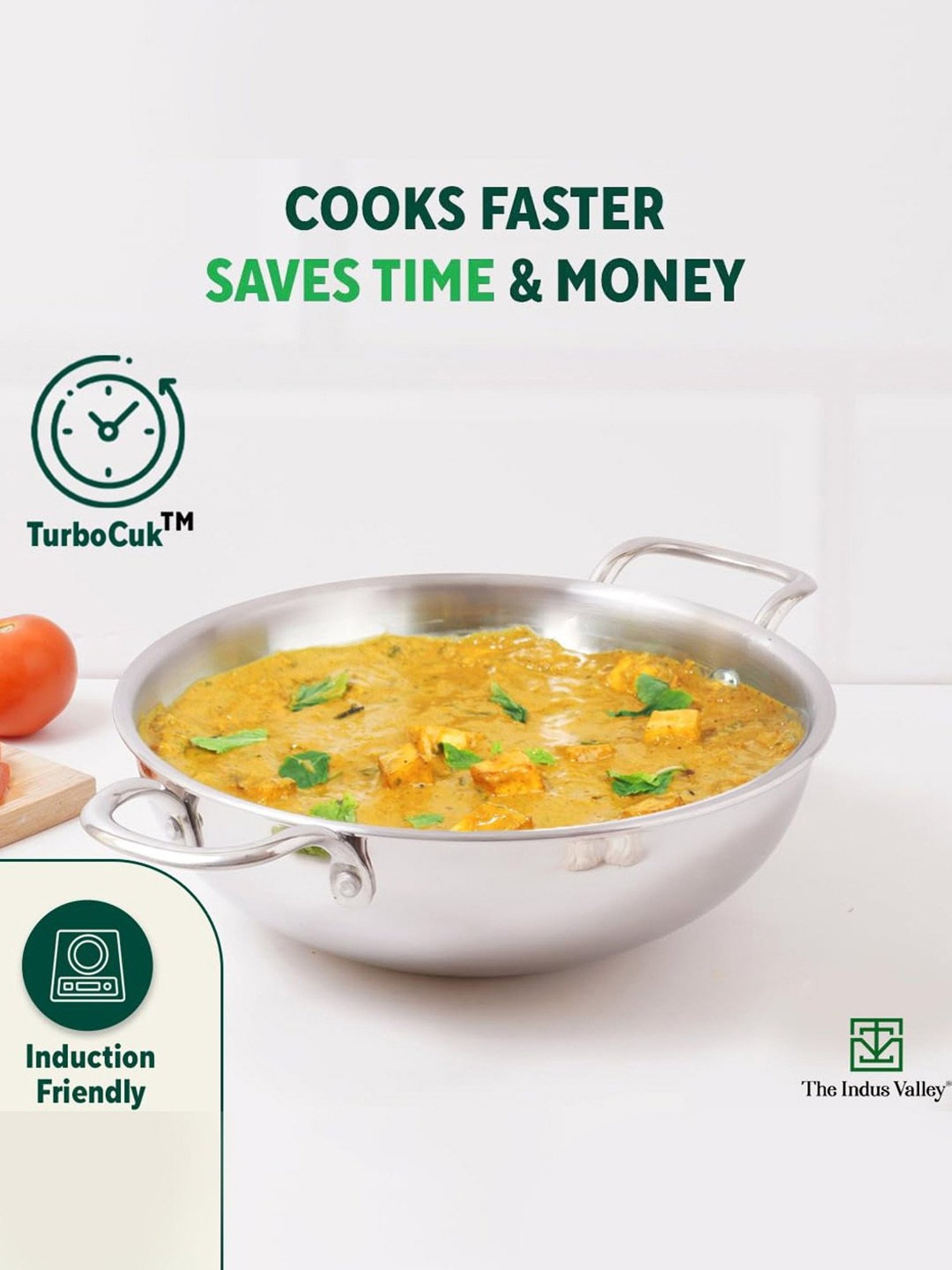 The Indus Valley Silver Stainless Steel Cookware set