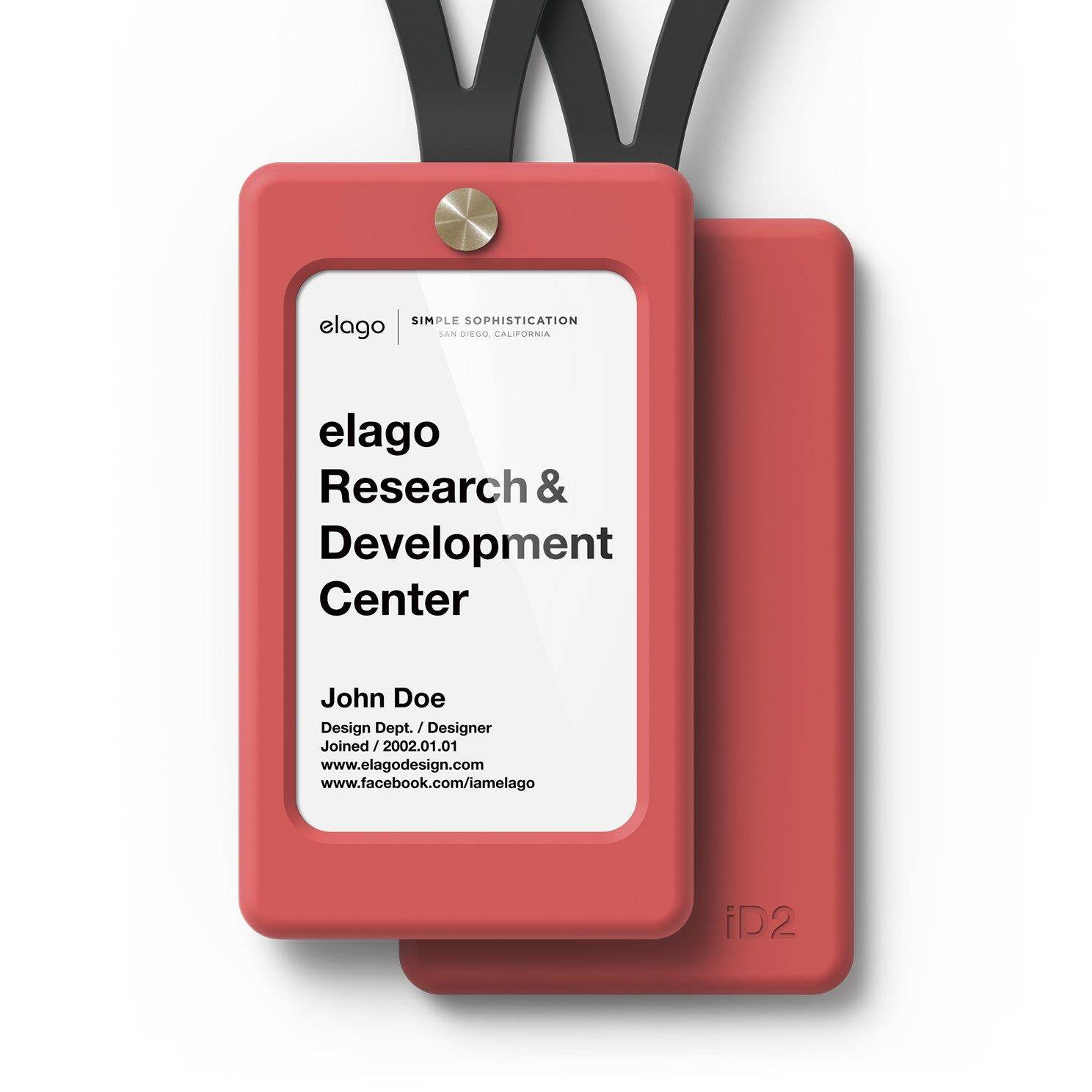 elago ID2 Silicon ID Card Holder (Able to Hold 2 Cards) (Italian Rose)