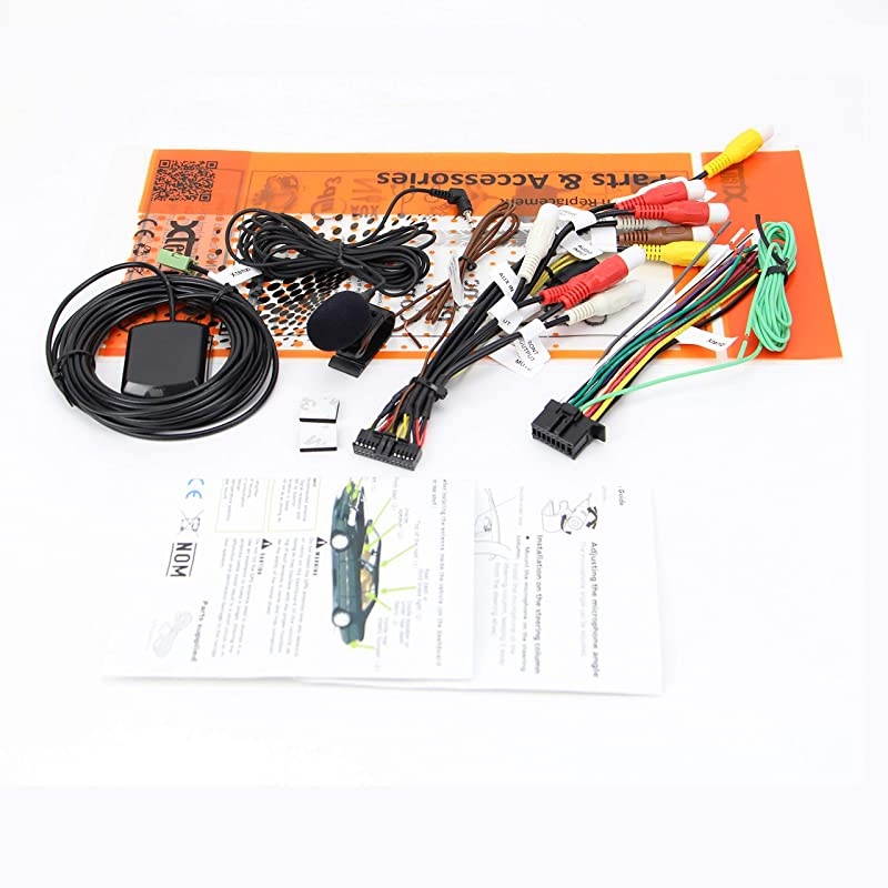 Connection Cable Set Compatible with Pioneer AVICW8400NEX W8500NEX W6500NEX W6400NEX DMHC2550NEX AVH-W4500NEX W4400NEX, GPS Mic Wire Harness 4 Pcs Set