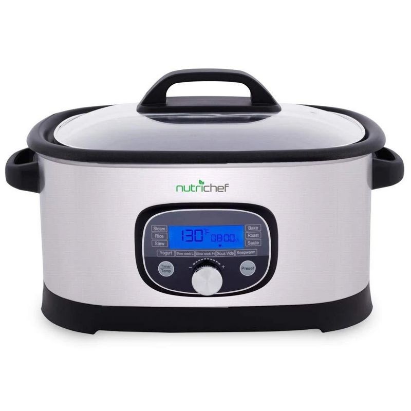 Crock-Pot SCCPVMC63SJ Multi Function Large 6 Quart Capacity 3-in-1 Home Food Cooker Convenient Kitchen Appliance, Stainless Steel