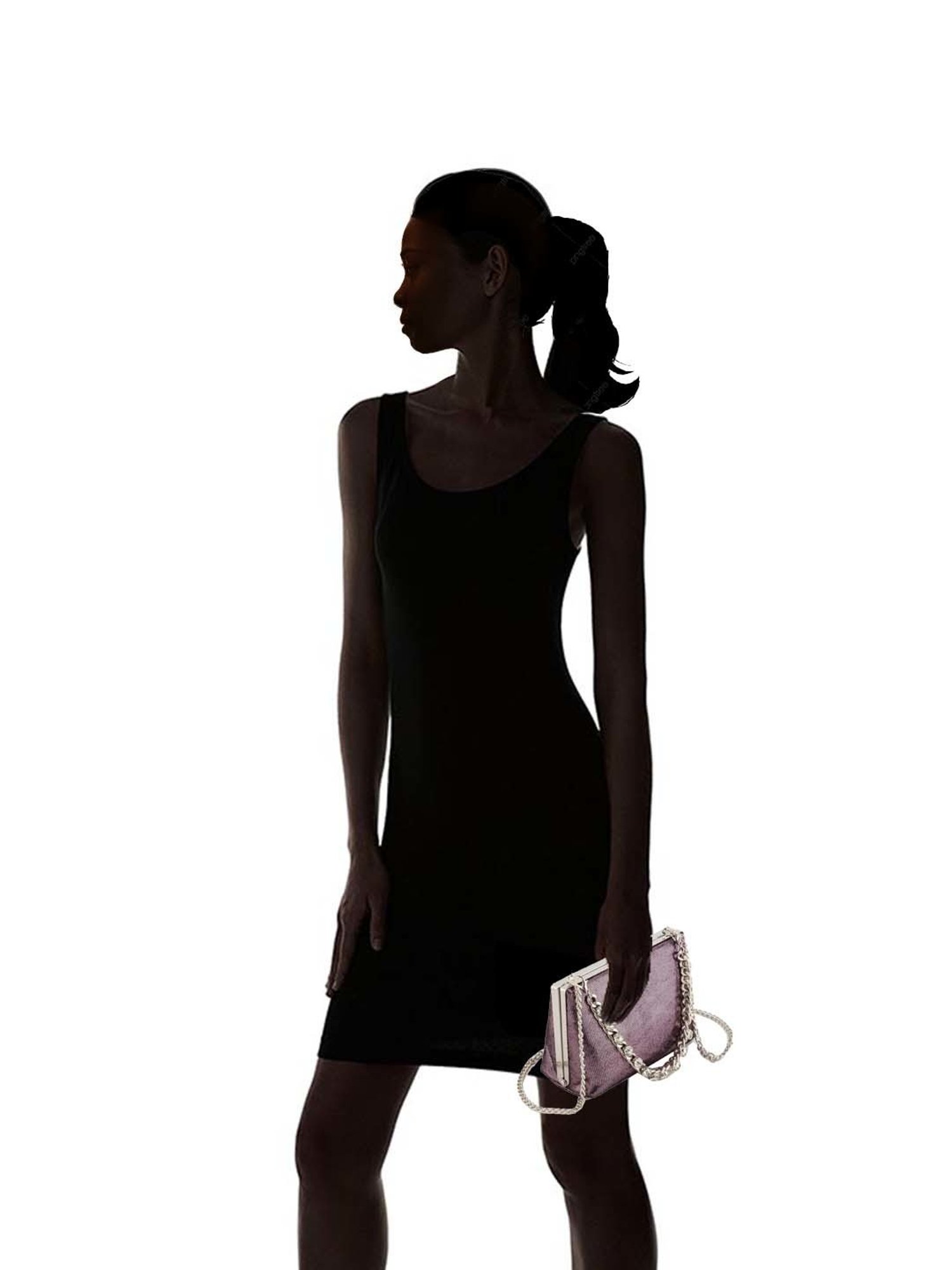 CARPISA Pink Fabric Clutch