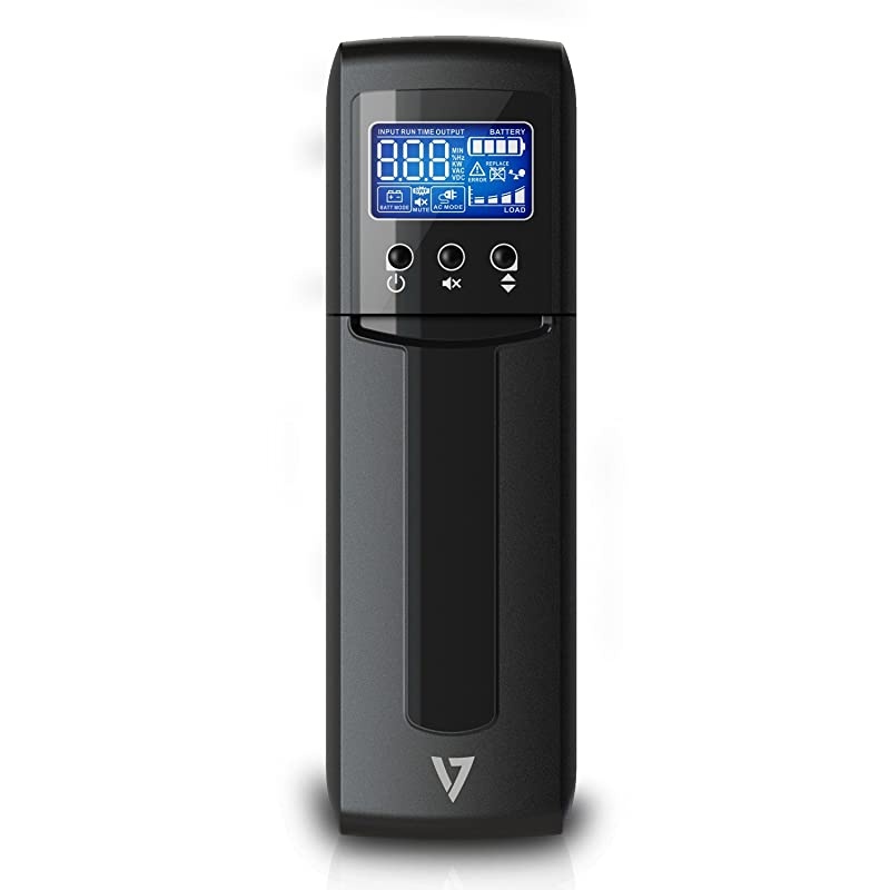 UPS1TW1500-1N UPS 1500VA Tower (900W, 10 Outlets NEMA 5-15 (B) (5 Battery Backup+5 Surge only), Boost, AVR, LCD-Display, USB, Simulated Sine Wave, Line Interactive, 6ms Transfer time) Black