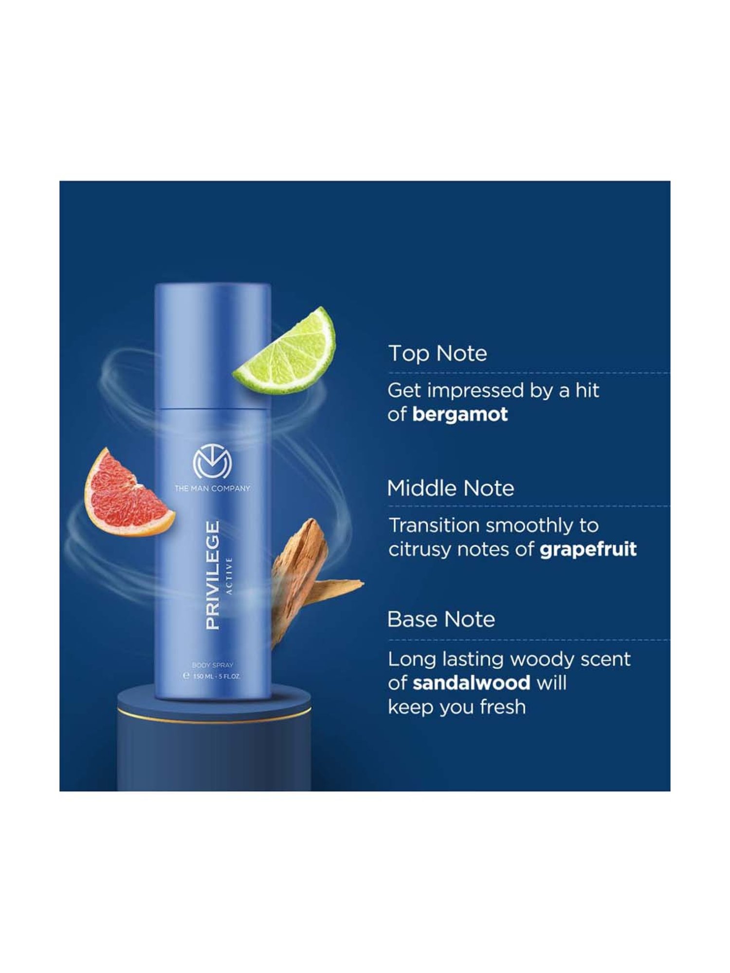 The Man Company Privilege Deodorants for Men - Active, Bold & Intense Everyday Use Deo s Combo Pack