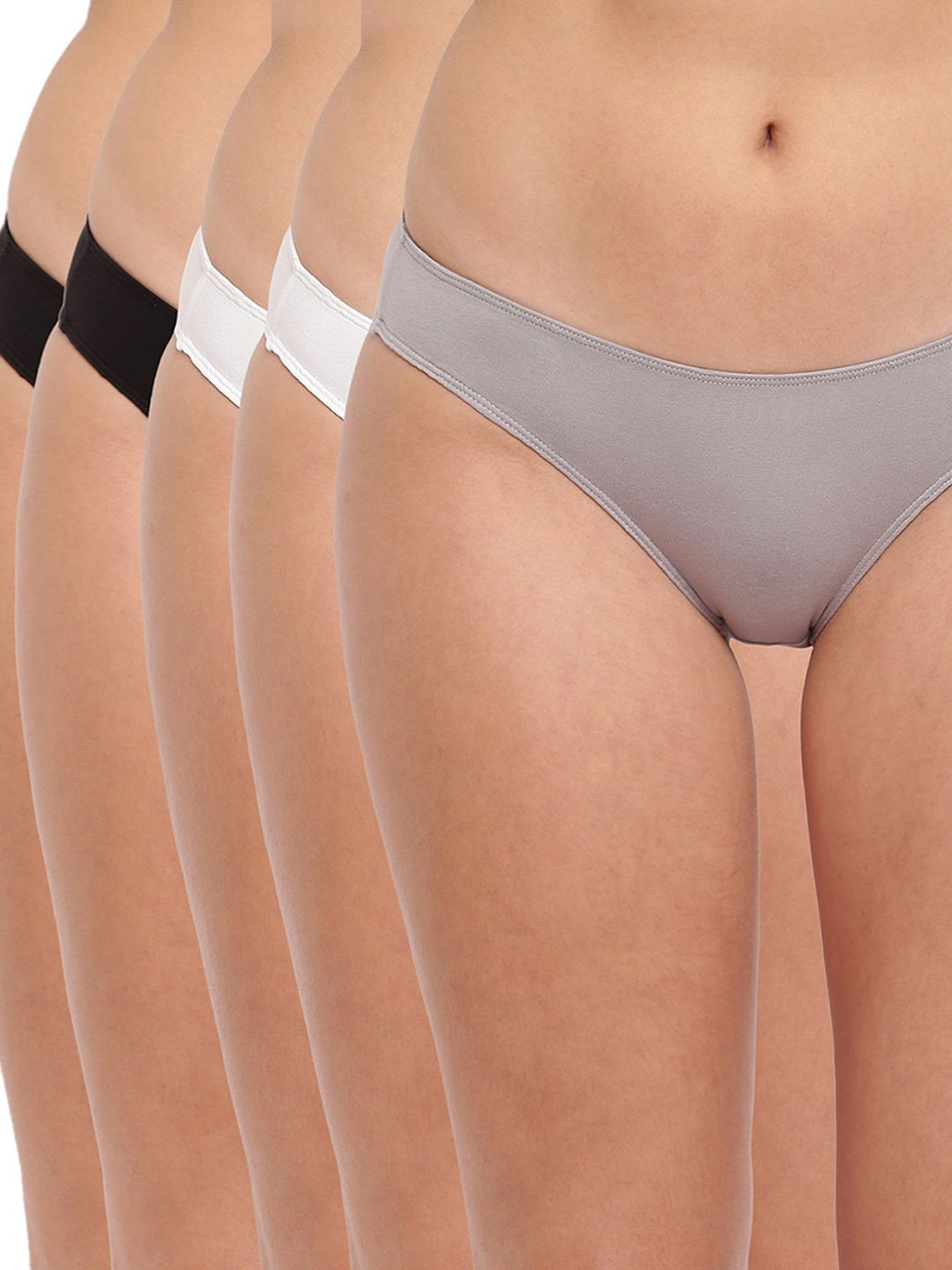 BASIICS by La Intimo Multicolor Bikini Panty (Pack Of 5)