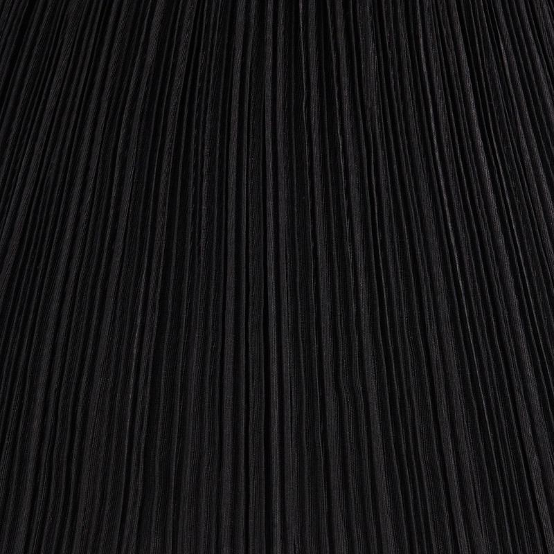 Springcrest Black Mushroom Pleated Large Empire Lamp Shade 7" Top x 17" Bottom x 11" High x 11.5" Slant (Spider) Replacement with Harp and Finial