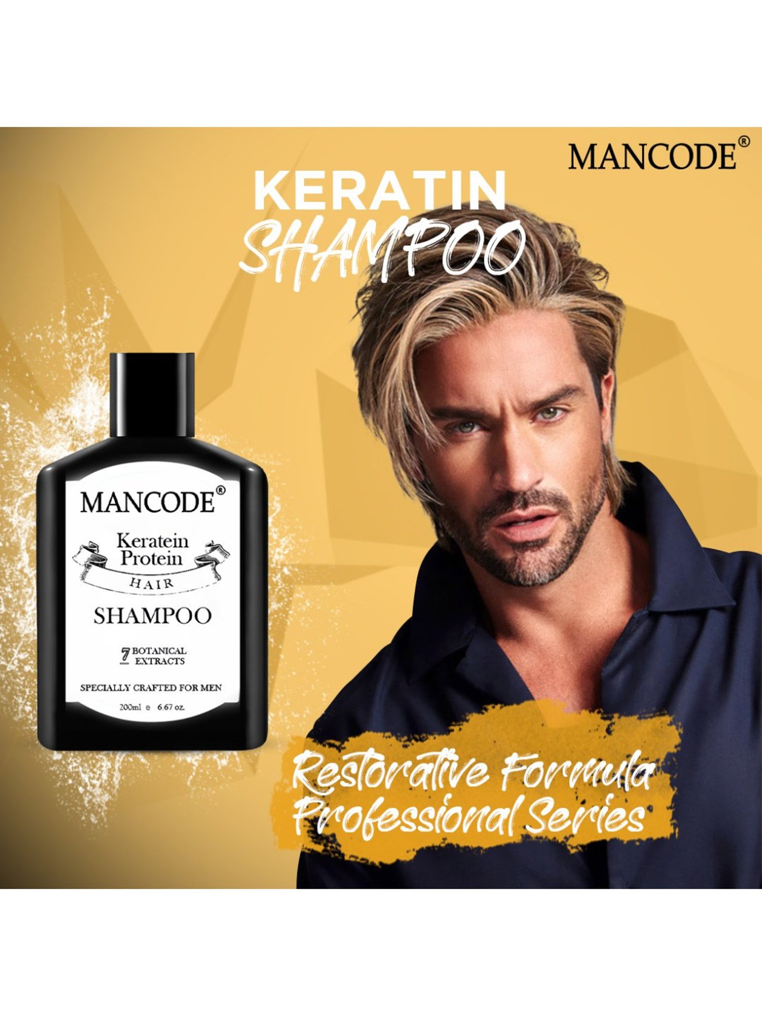 Mancode Keratin Shampoo for Men - 200 ml