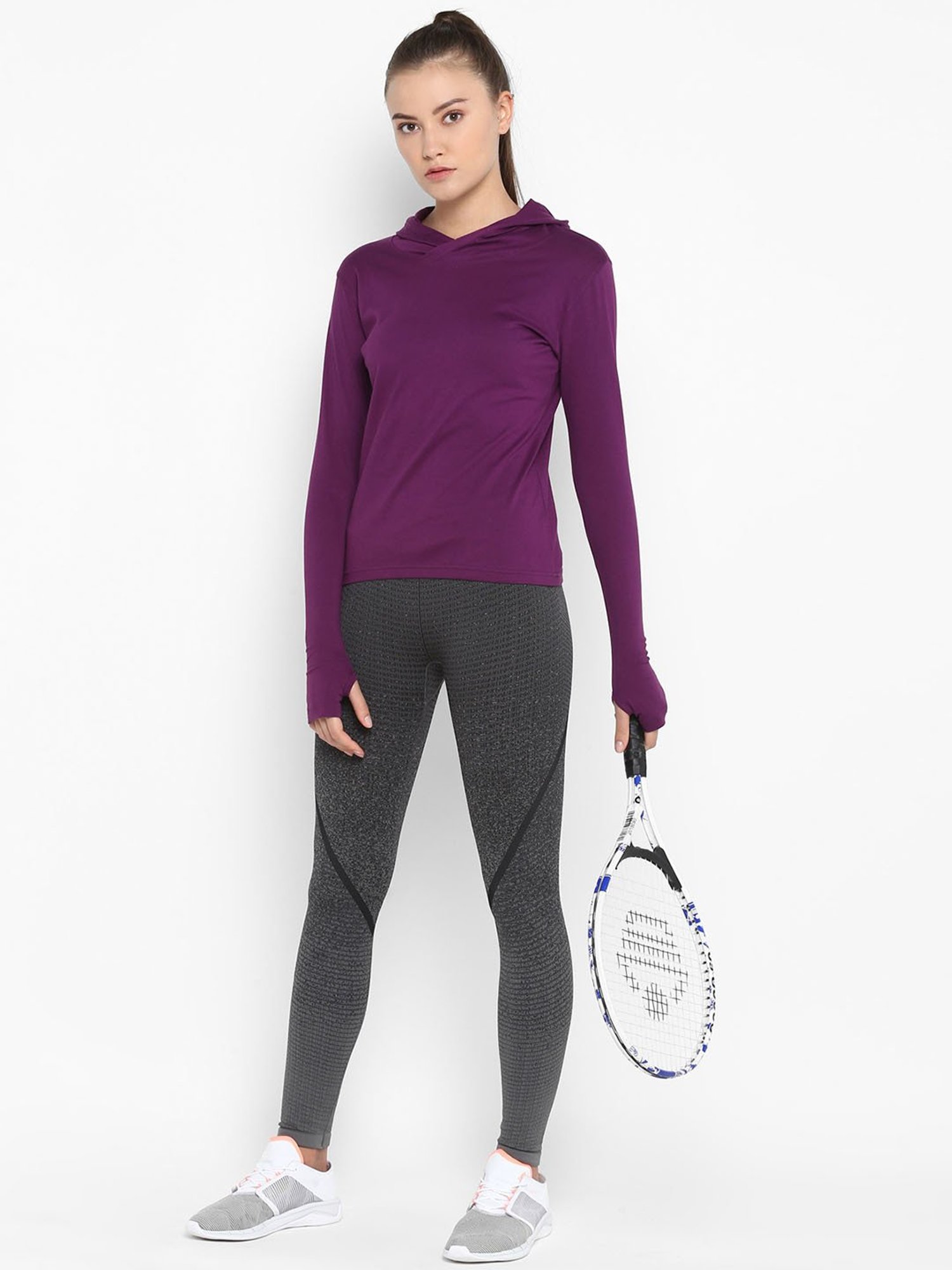 Appulse Purple Cotton Slim Fit T-Shirt