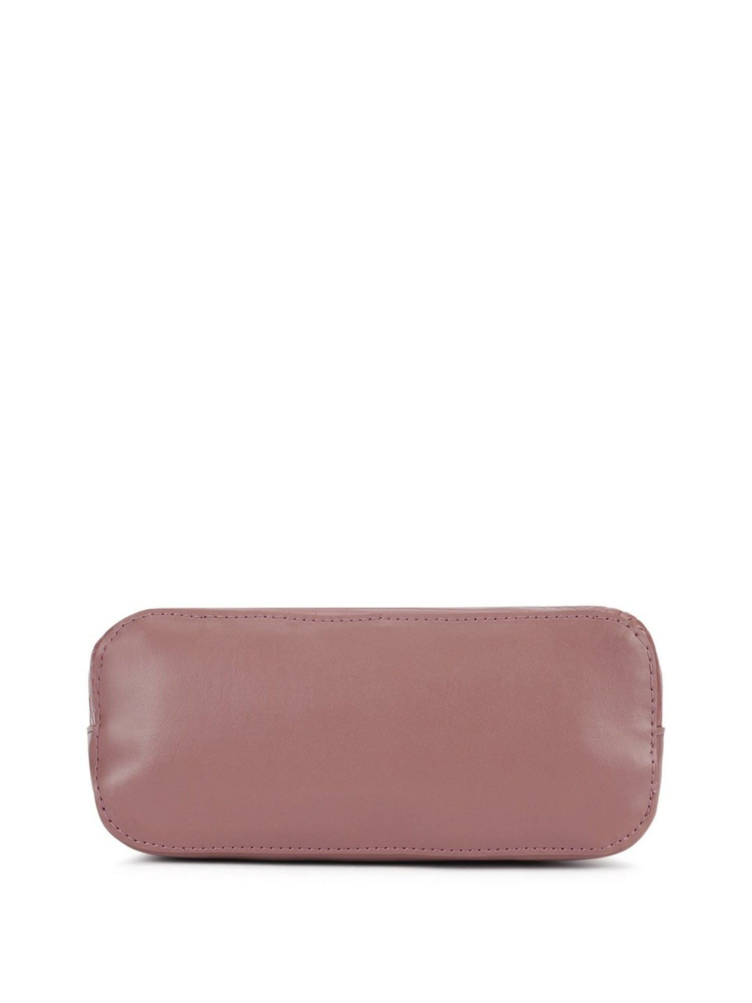 Lavie Miami Pink Synthetic Textured Sling Handbag