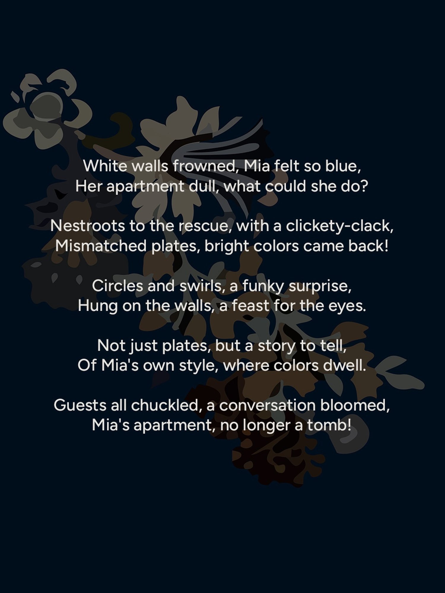 Nestroots Classic Flower Multicolor Porcelain Wall Plate