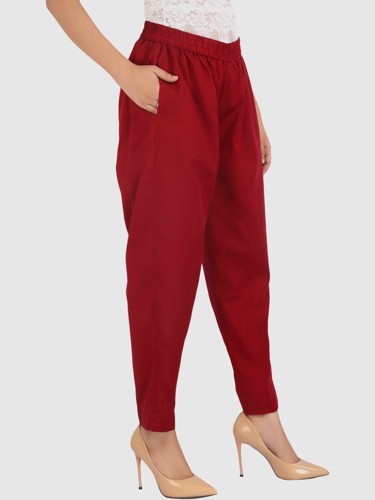 Cotton Culture Maroon Cotton Pants