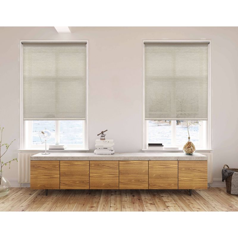 54"x72" Light Filtering Natural Roller Shade Khaki - Lumi