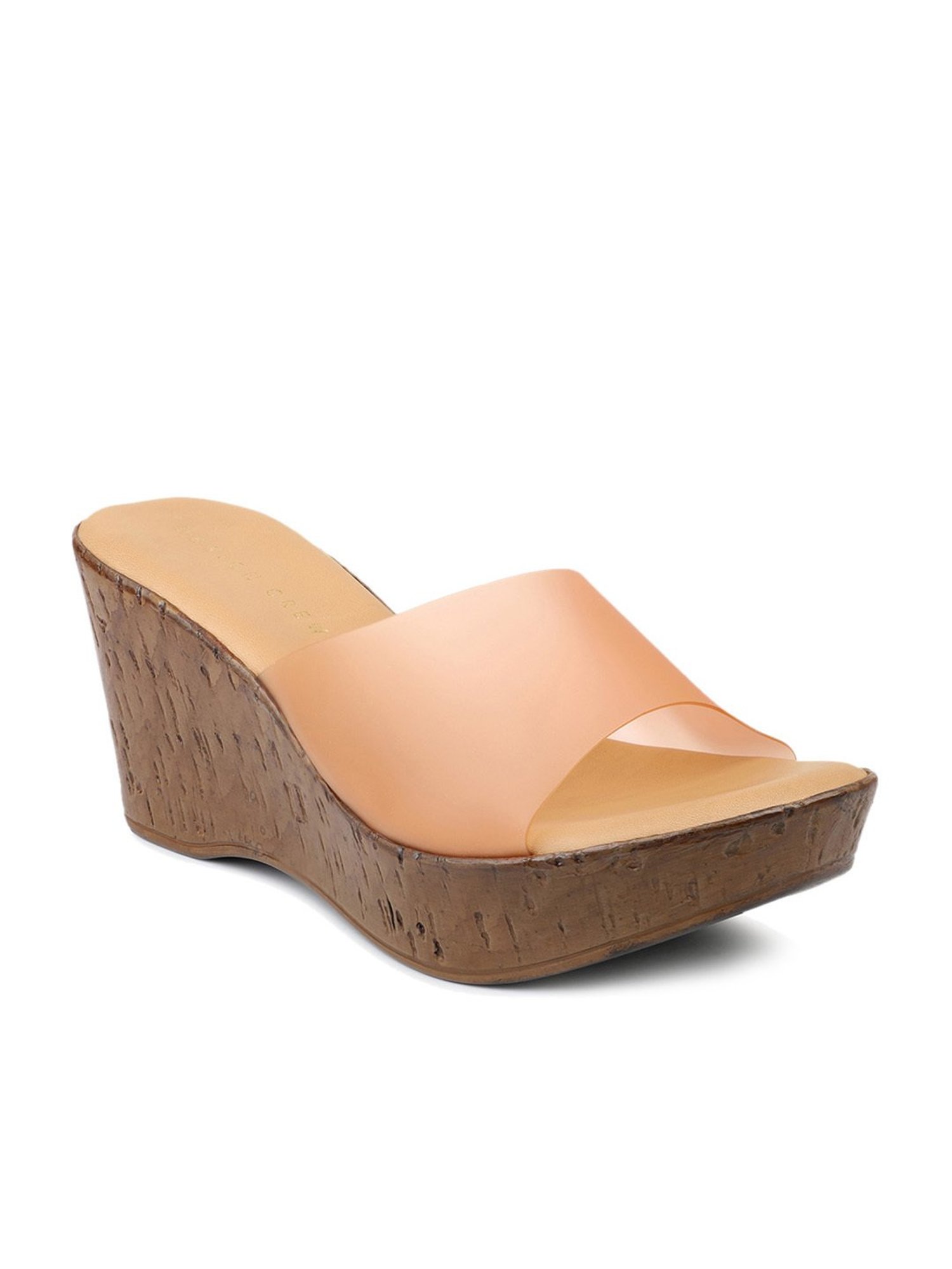 Design Crew Women's Orange Casual Wedges